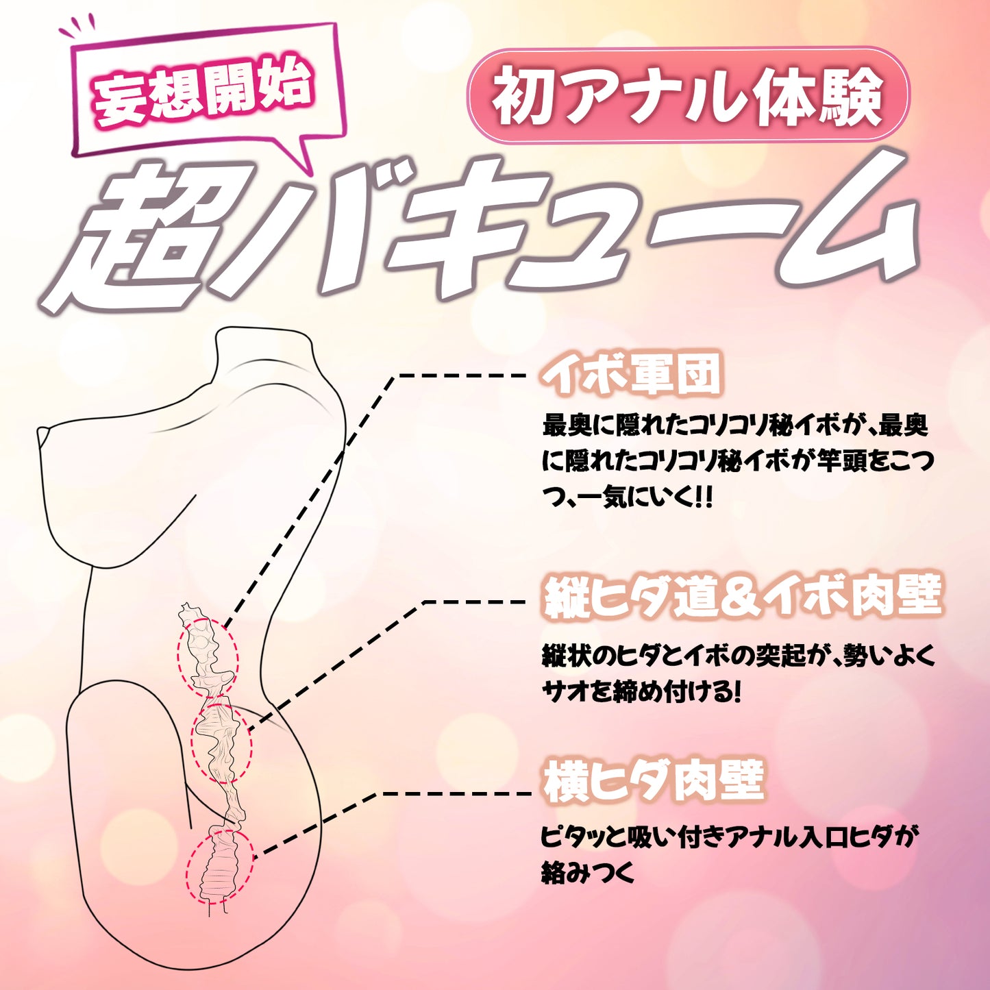 オナホ 美乳ボディー1.8KG 大型オナホール【妄想オナニー 美乳編】肌色 2穴 トルソー型 超美麗造形 リアル感 非貫通 腰振り アダルトグッズ 男性用